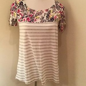 Joules Suzy woven mixed tee size 6
